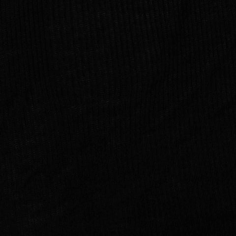 100% Viscose Rib Knit Fabric, 121 gsm, 200 cm — Black