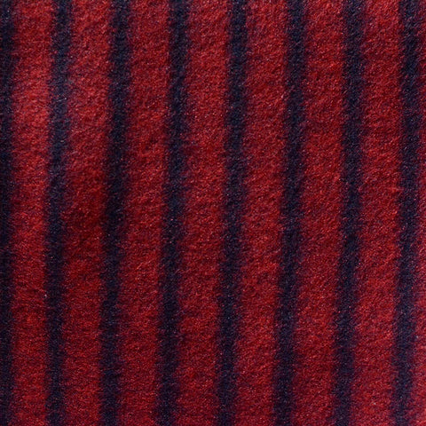 Red Vertical-Stripe Chunky Knit, Polyester