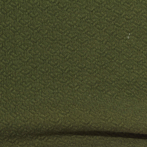 Olive Green Tone-on-Tone Interlock Knit, Polyester