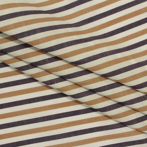 Cream Horizontal-Stripe Woven, Cotton, 108 gsm, 145 cm, ref EF-206243
