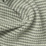 Striped Cotton Polyester Waffle Knit Fabric, 230 gsm, 160 cm — Grey — photo 3