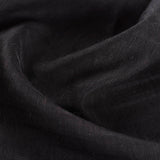 Black Tone-on-Tone Herringbone Jacquard, Viscose-Linen — photo 3