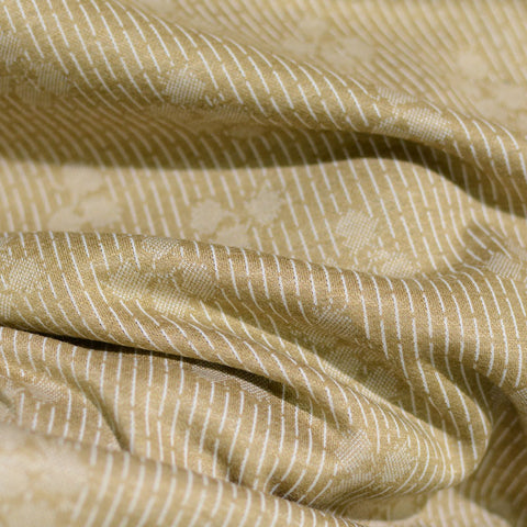 Orange Vertical-Stripe Jacquard, Poly-Viscose