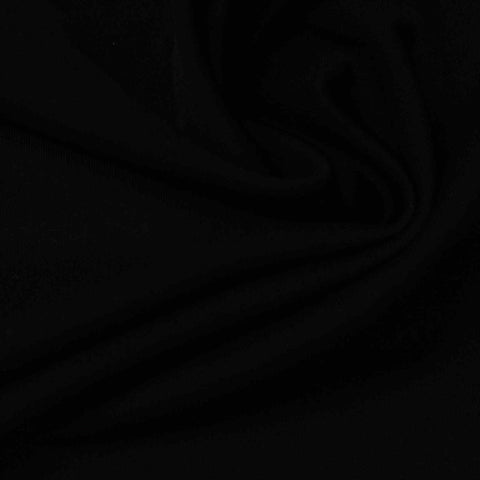 Nylon Stretch Knit Fabric, 180 gsm, 155 cm — Black, ref EF-232353