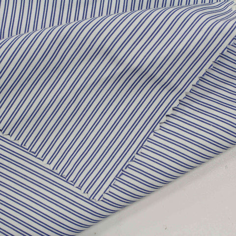 Blue Vertical-Stripe Lace, Polyester