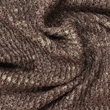 Heathered Brown Marl Rib Knit, Viscose-Poly — photo 3