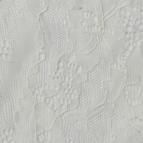 White Floral Lace, Nylon, 90 gsm, 150 cm