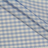 Light Blue Check Woven, Cotton — photo 3
