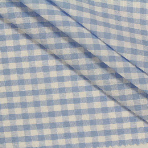 Light Blue Check Woven, Cotton