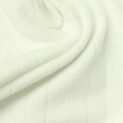 Jacquard Polyester Viscose Interlock Knit Fabric, 265 gsm, 163 cm — White, ref EF-260511