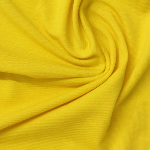 Yellow Jersey Knit, Poly-Cotton