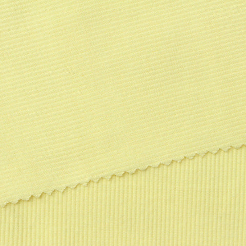 Cotton Stretch Rib Knit Fabric, 305 gsm, 120 cm — Yellow