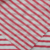 Pink Horizontal-Stripe Rib Knit, Viscose-Poly — photo 3