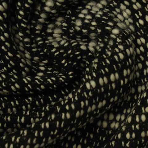 Off-White Dots Jersey Knit, Poly-Cotton