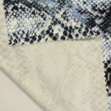 Blue Snakeskin Knit, Polyester — photo 3