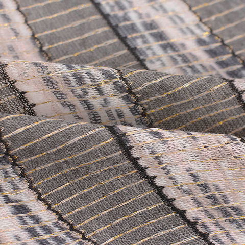 Grey Stripes Jacquard, Poly-Cotton