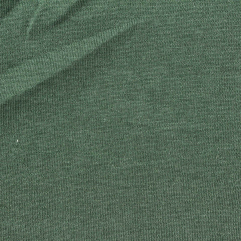 Green Heather Jersey Knit, Cotton-Poly, 130 gsm