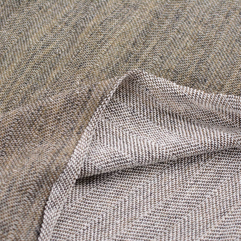 Orange Heathered-Herringbone French Terry, Poly-Cotton