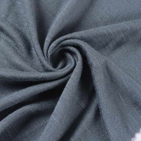 Slub 100% Viscose Jersey Knit Fabric, 125 gsm, 160 cm — Blue