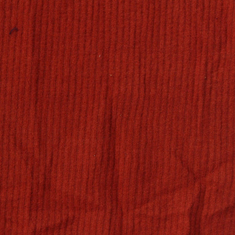 Brushed Polyester Viscose Stretch Rib Knit Fabric, 210 gsm, 128 cm — Red