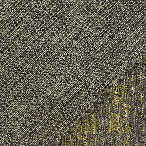 Polyester Stretch Chunky Knit Fabric, 190 gsm, 150 cm — Grey