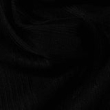 Polyester Stretch Rib Knit Fabric, 240 gsm, 155 cm — Black — photo 3