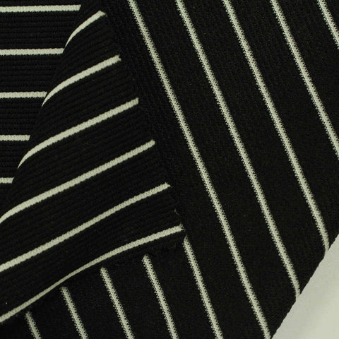 Off-White Horizontal-Stripe Knit, Polyester
