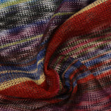 Heathered Multicolor Horizontal-Stripe Chunky Knit, Polyester — photo 3