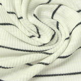 Dark Grey Horizontal-Stripe Rib Knit, Poly-Viscose — photo 3