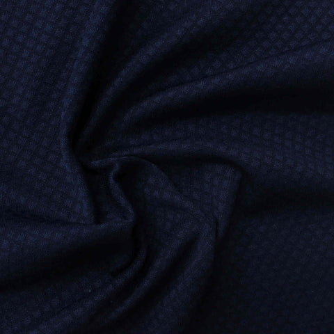 Dark Blue Diamond Jacquard, Polyester, 230 gsm