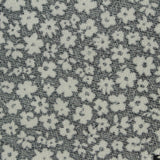 Cream Flowers Jersey Knit, Polyester — photo 3