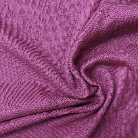 Purple Marl Pointelle Knit, Cotton-Modal