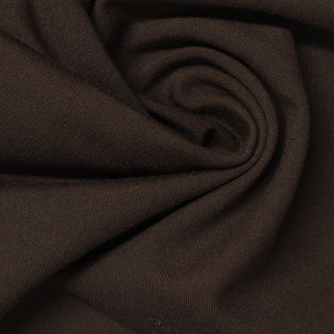 Brushed Polyester Stretch Sateen Fabric, 179 gsm, 160 cm — Brown