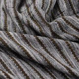 Dark Olive Stripes Jersey Knit, Cotton-Poly — photo 3