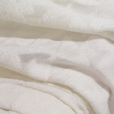 White Leaf French Terry, Polyester