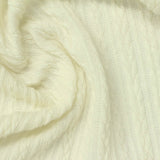 Cream Tone-on-Tone Jersey Knit, Polyester — photo 3