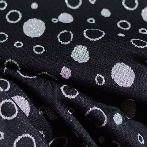 Silver Dots Jacquard, Poly-Viscose