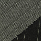 Light Grey Vertical-Stripe Interlock Knit, Viscose-Nylon — photo 3