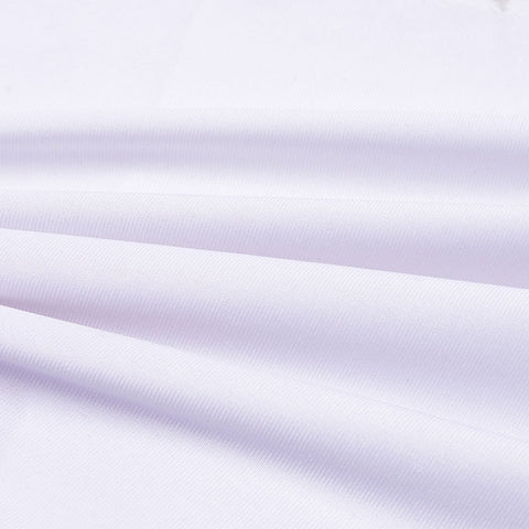 Polyester Stretch Warp Knit Fabric, 240 gsm, 160 cm — White