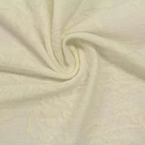 Cream Floral Interlock Knit, Cotton-Poly — photo 3