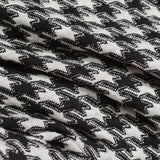 Black Houndstooth Chunky Knit, Polyester — photo 3