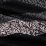Black Horizontal-Stripe Jacquard, Poly-Viscose — photo 3