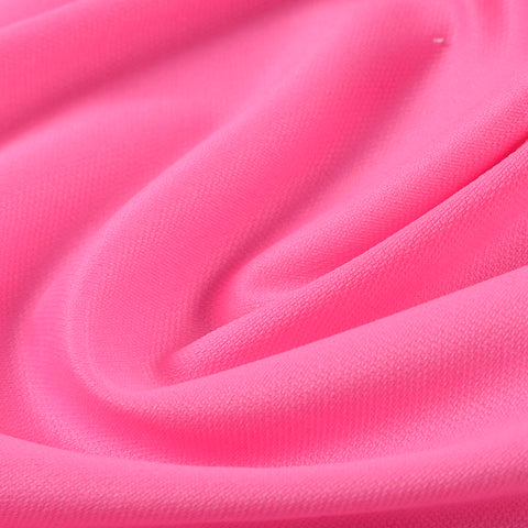 100% Polyester Birdseye Knit Fabric, 97 gsm, 152 cm — Pink