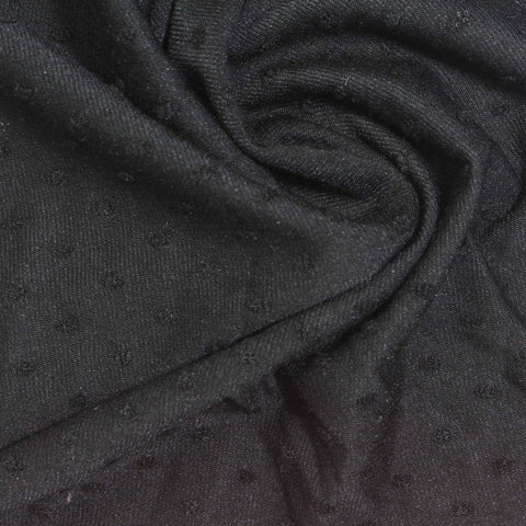Black Dot Jacquard, Poly-Viscose
