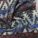 Navy Geometric Chunky Knit, Poly-Viscose — photo 3
