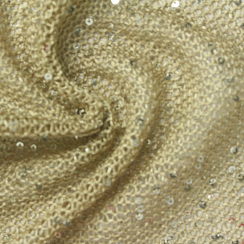 Silver Sequins Chunky Knit, Polyester, 280 gsm