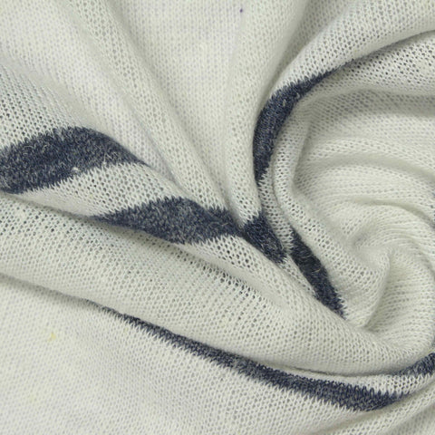 Dark Grey Stripes Chunky Knit, Poly-Linen