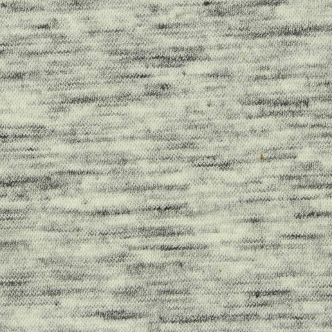 Dark Grey Marl Rib Knit, Poly-Cotton, 246 gsm