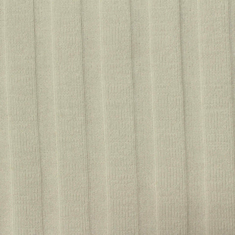 Polyester Viscose Stretch Rib Knit Fabric, 220 gsm, 155 cm — White