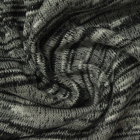 Black Marl Chunky Knit, Viscose-Poly, 246 gsm